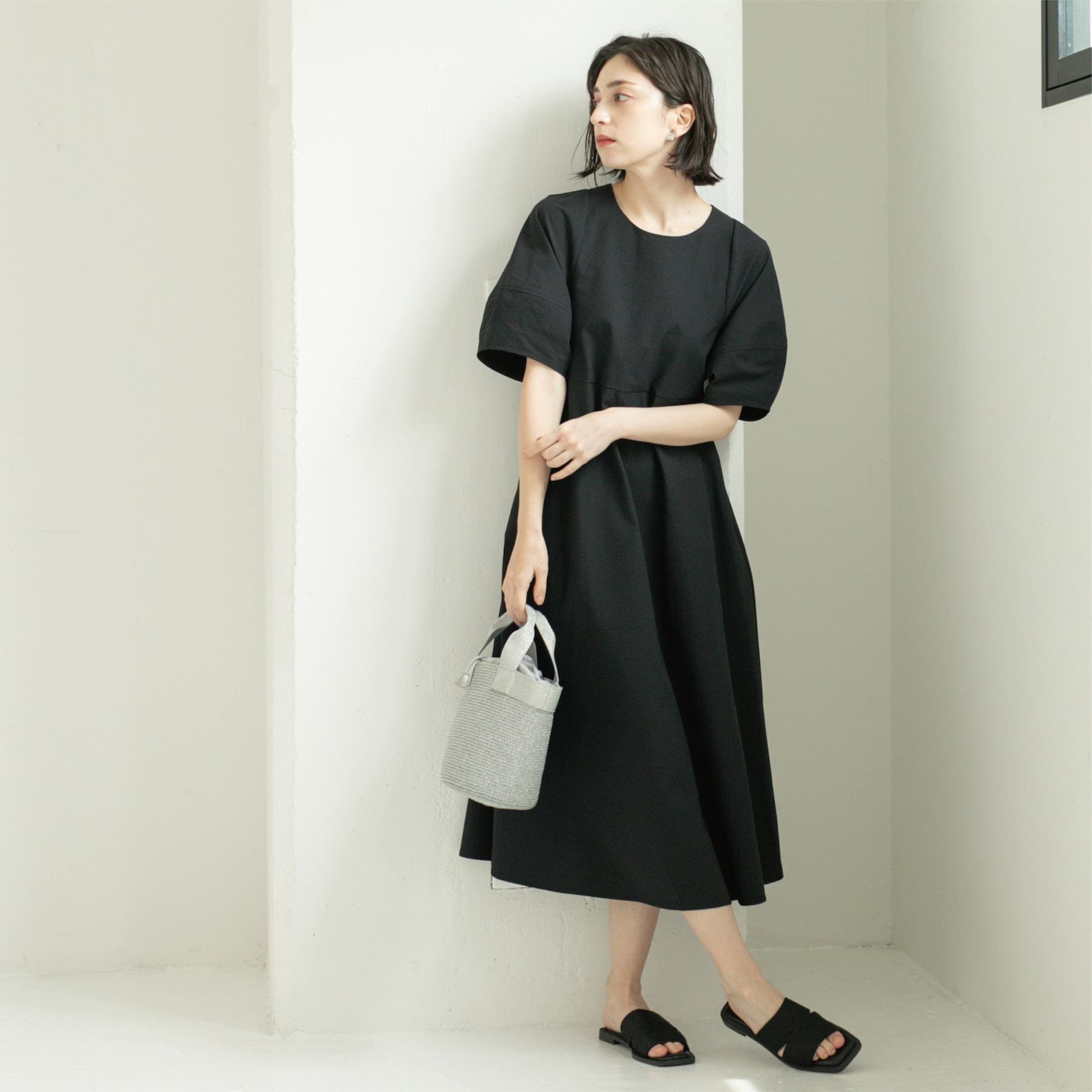 オペーク ドット クリップ OPAQUE.CLIP サッカーストライプワンピース【洗濯機洗い可/吸水速乾】 (ピンク(071)) ピンク(071)