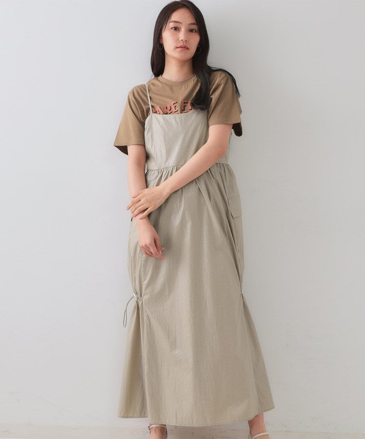 オペーク ドット クリップ OPAQUE.CLIP デザインキャミワンピース【洗濯機洗い可】 (ベージュ(052)) ベージュ(052)