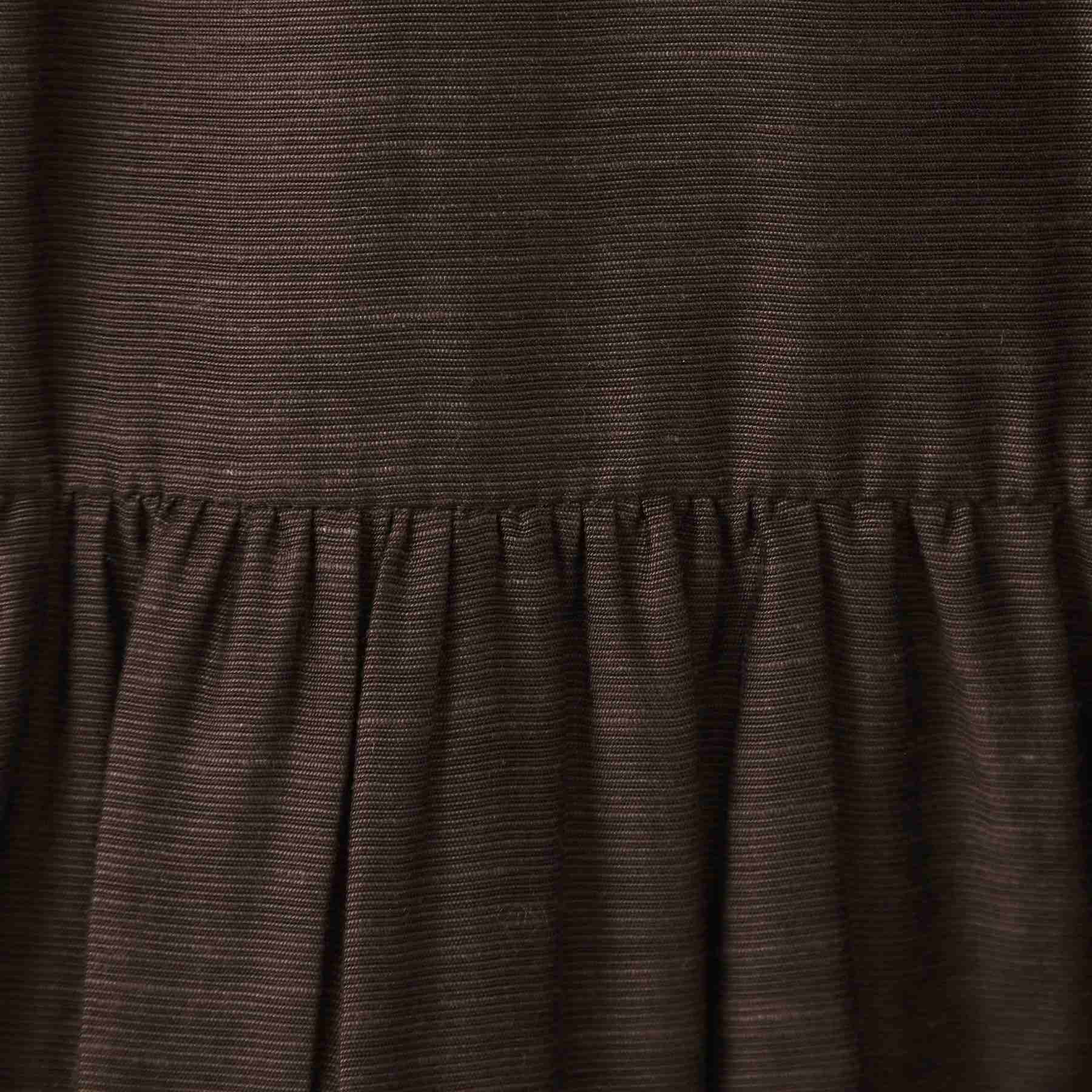 オペーク ドット クリップ OPAQUE.CLIP 麻混シアーギャザーティアードワンピース【洗濯機洗い可】 (ブラウン(044)) ブラウン(044)