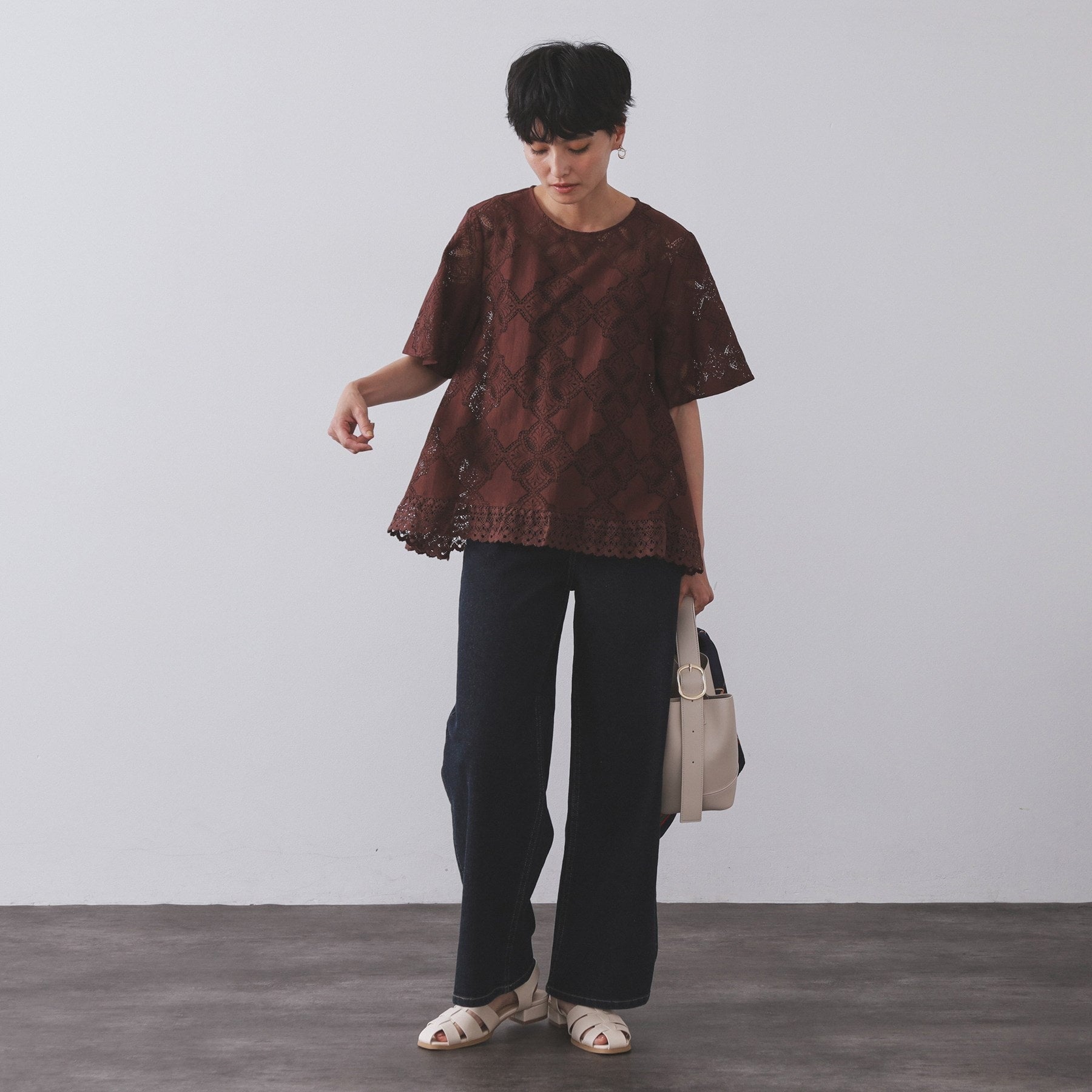 オペーク ドット クリップ OPAQUE.CLIP ストレッチバギーデニム【洗濯機洗い可】 (スミクロ(018)) スミクロ(018)