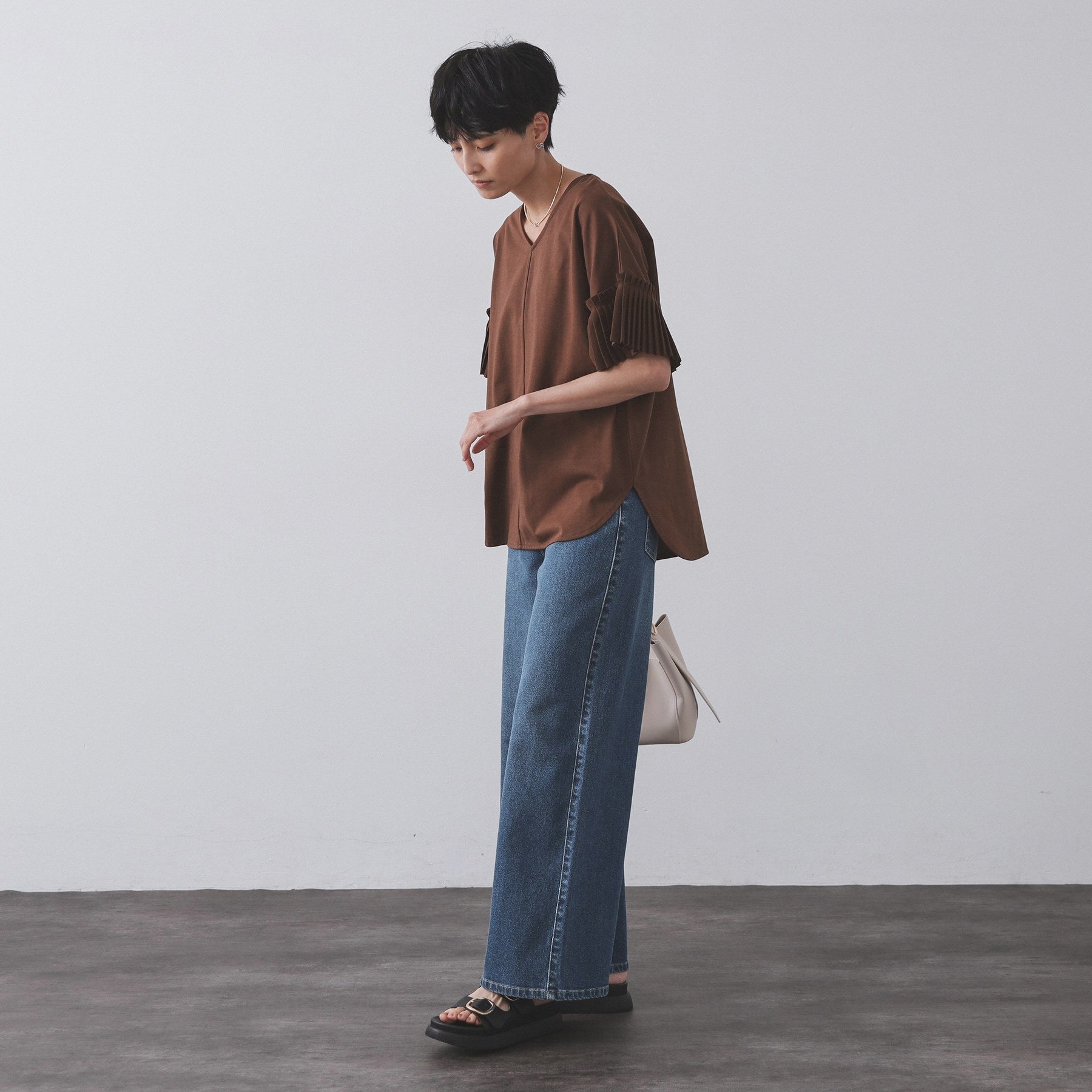 オペーク ドット クリップ OPAQUE.CLIP ストレッチバギーデニム【洗濯機洗い可】 (スミクロ(018)) スミクロ(018)