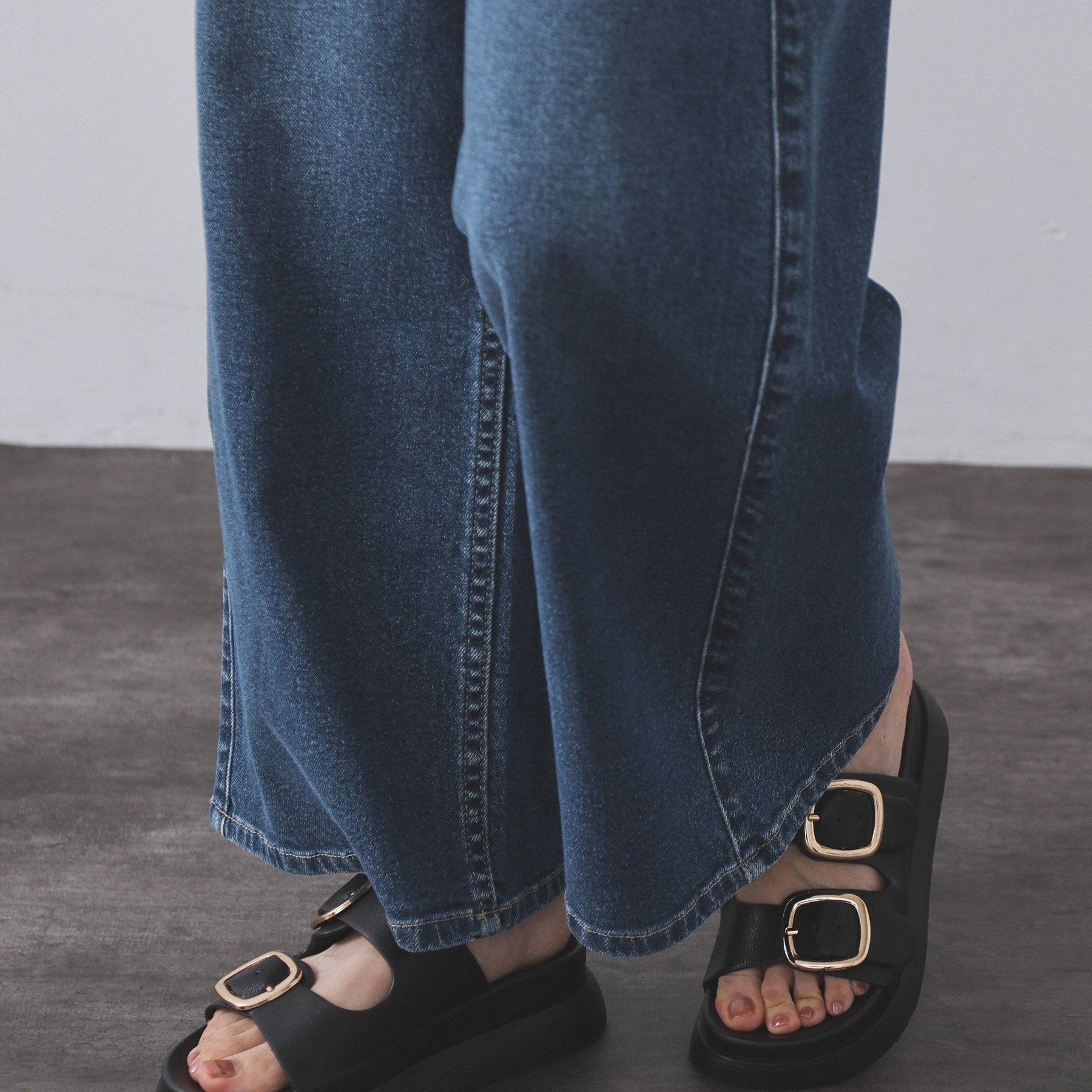 オペーク ドット クリップ OPAQUE.CLIP ストレッチバギーデニム【洗濯機洗い可】 (スミクロ(018)) スミクロ(018)