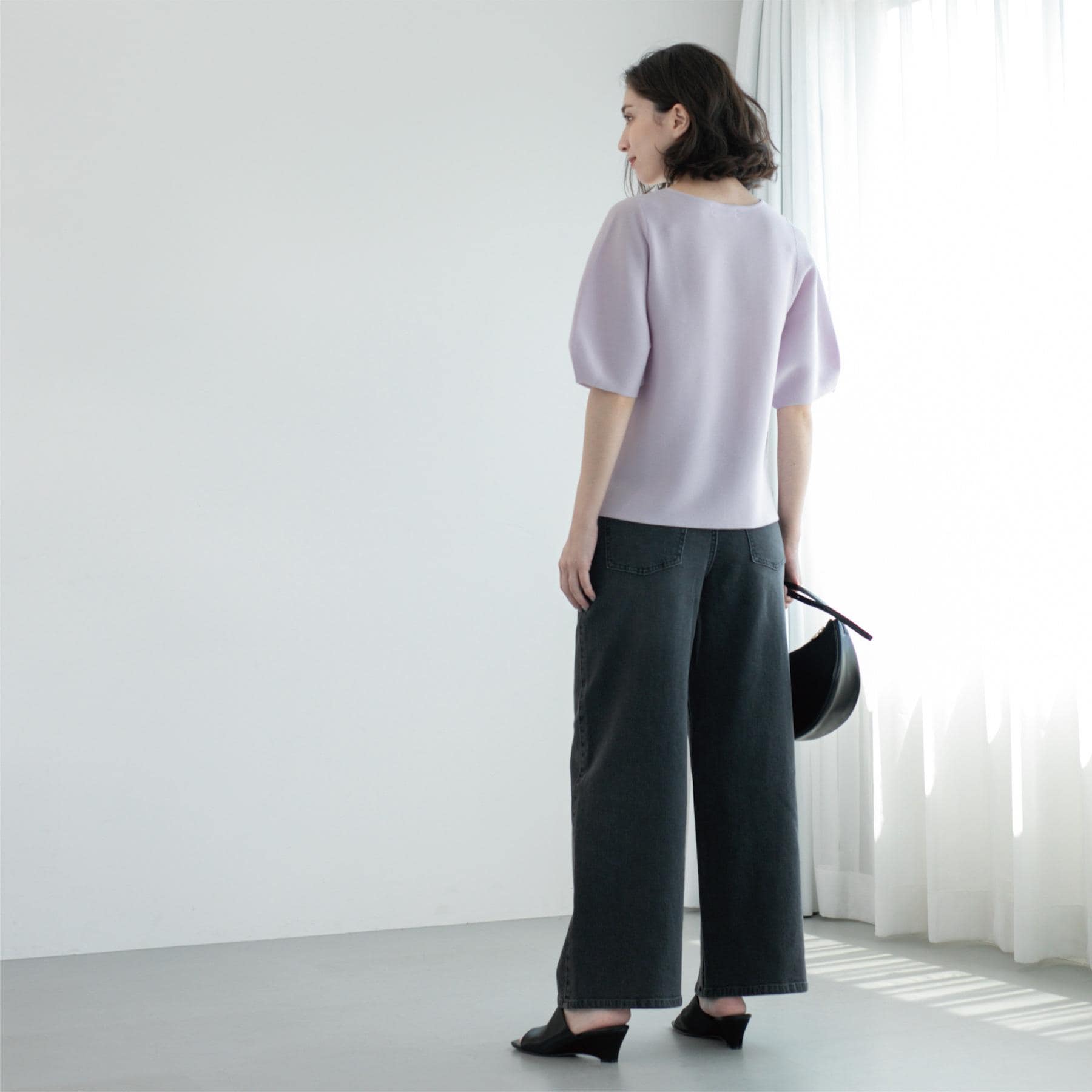 オペーク ドット クリップ OPAQUE.CLIP ストレッチバギーデニム【洗濯機洗い可】 (スミクロ(018)) スミクロ(018)