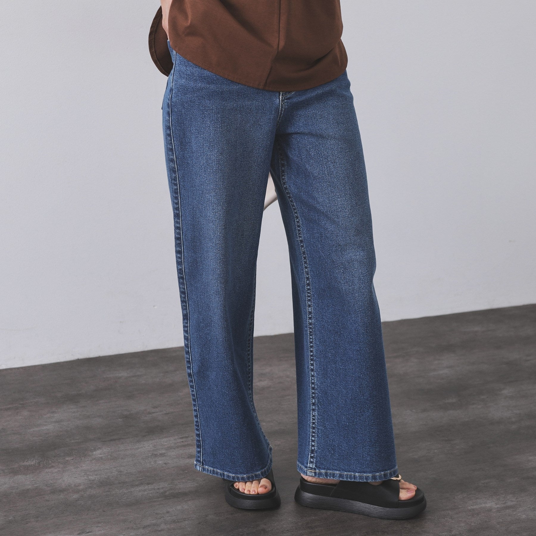 オペーク ドット クリップ OPAQUE.CLIP ストレッチバギーデニム【洗濯機洗い可】 (ブルー(093)) ブルー(093)