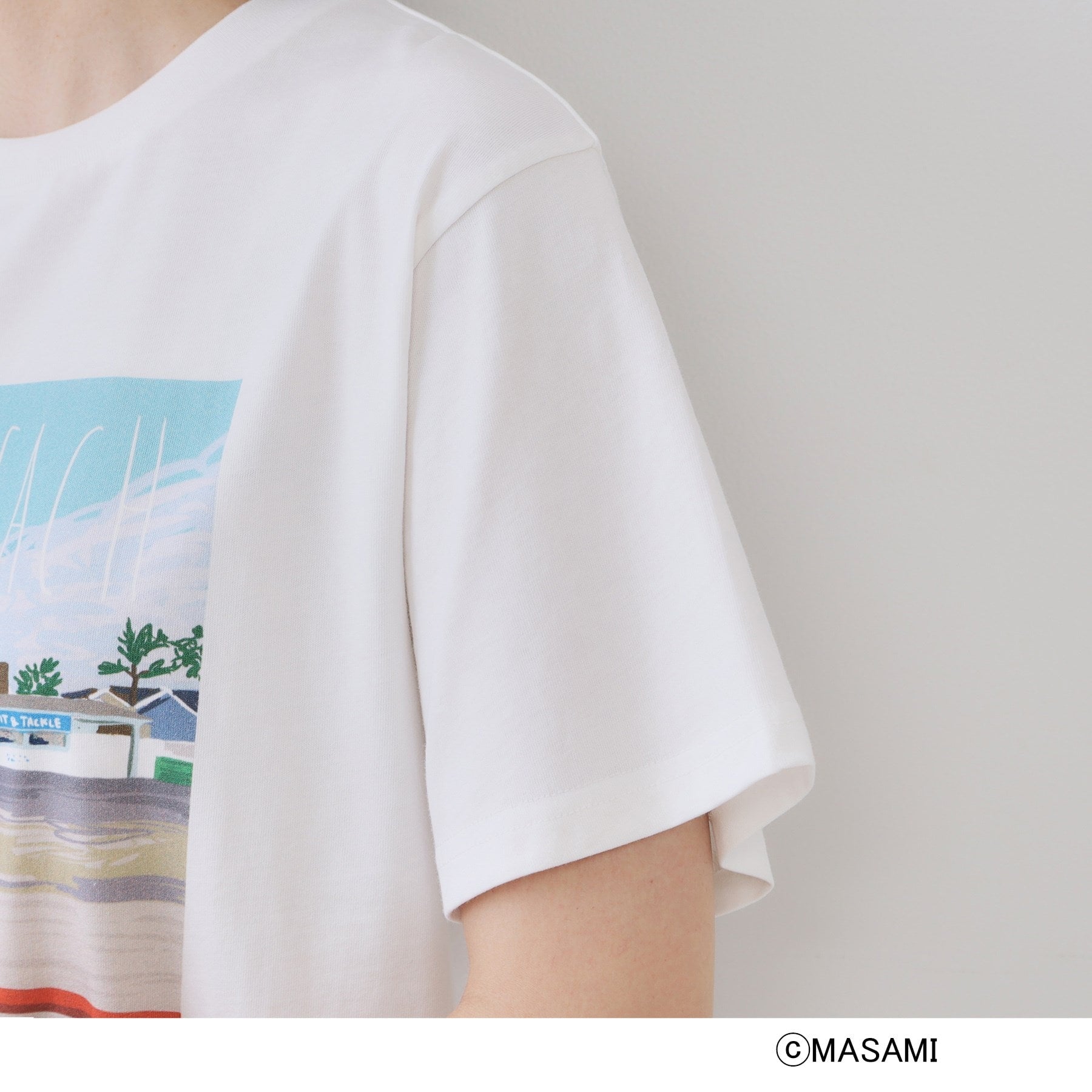 オペーク ドット クリップ OPAQUE.CLIP 風景イラストプリントTシャツ (ブラック(019)) ブラック(019)