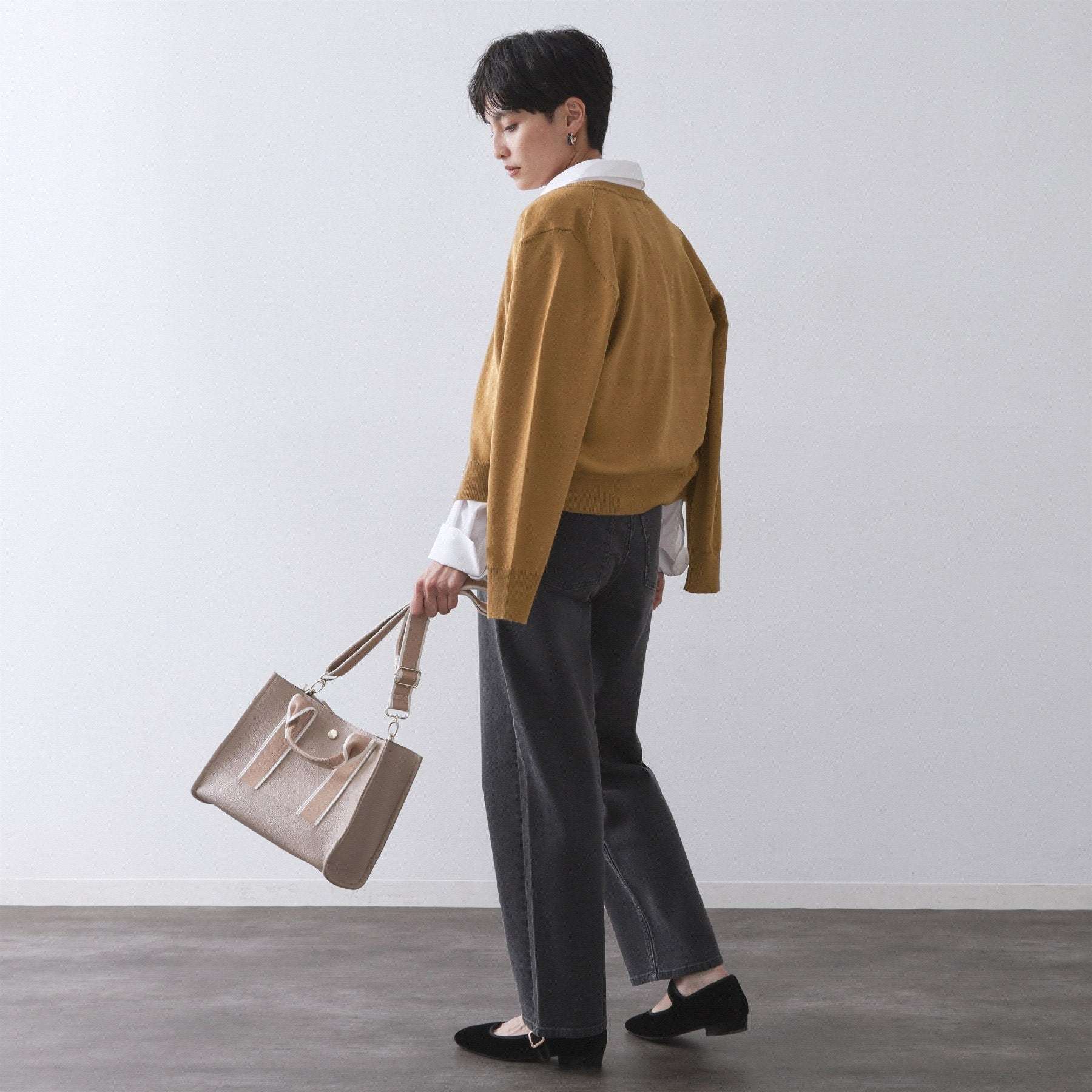 オペーク ドット クリップ OPAQUE.CLIP 《6色展開/SーLLサイズ》クルーニットカーディガン/FILIVIVI/フィルビビ【洗濯機洗い可】 (レッド(063)) レッド(063)