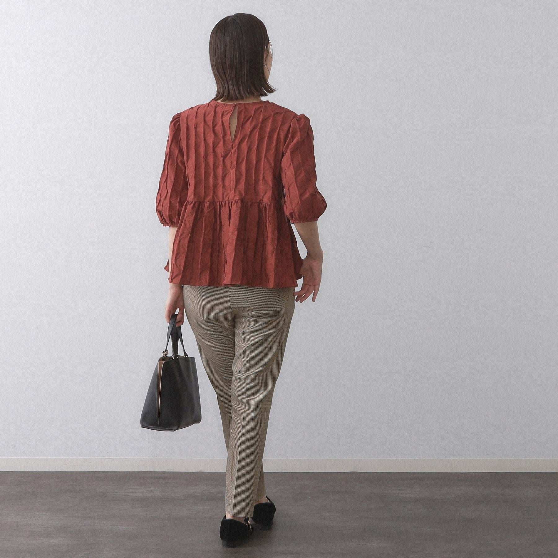 オペーク ドット クリップ OPAQUE.CLIP ハイストレッチイージースティックパンツ/柄アソート【洗濯機洗い可】 (チャコールグレー(214)) チャコールグレー(214)