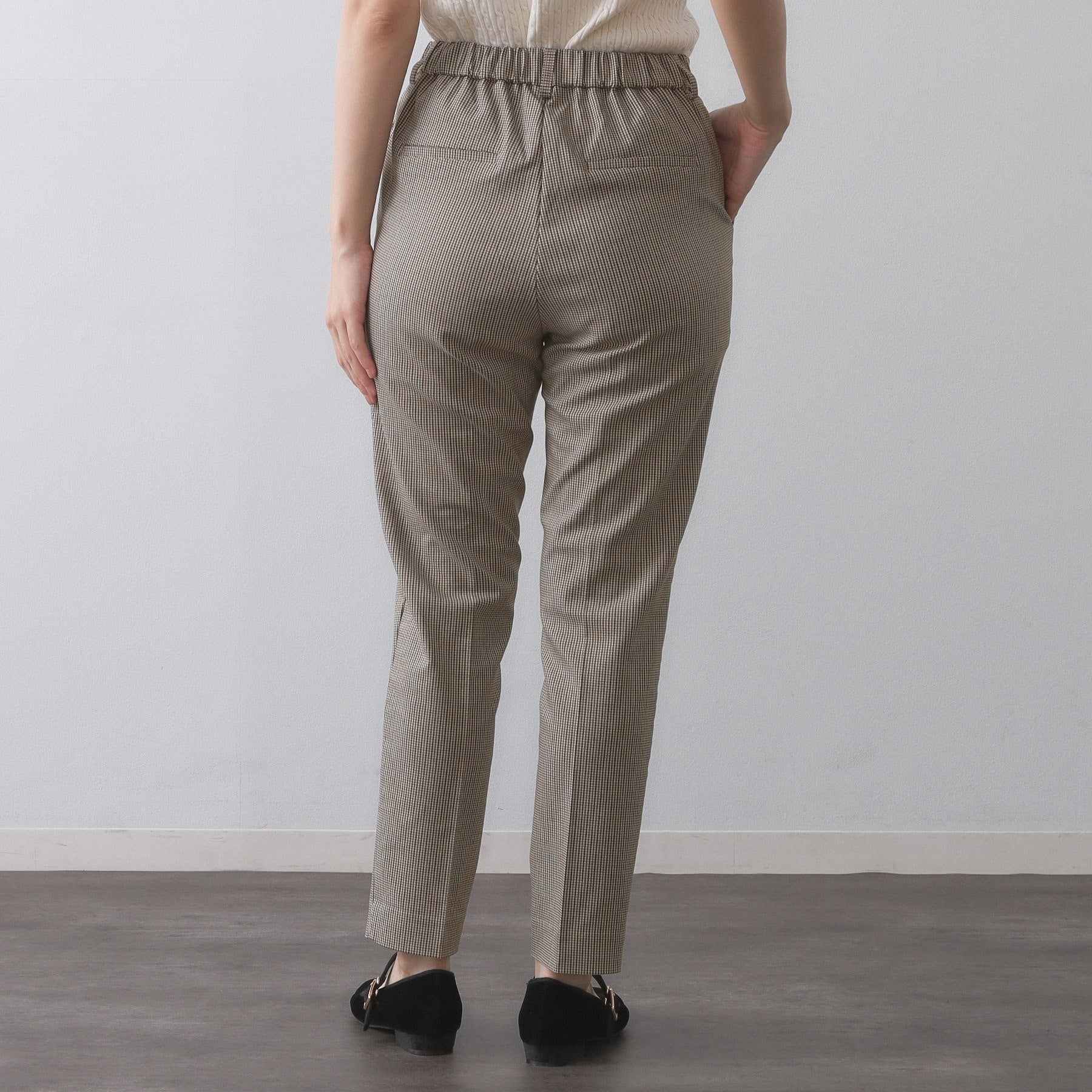 オペーク ドット クリップ OPAQUE.CLIP ハイストレッチイージースティックパンツ/柄アソート【洗濯機洗い可】 (チャコールグレー(214)) チャコールグレー(214)