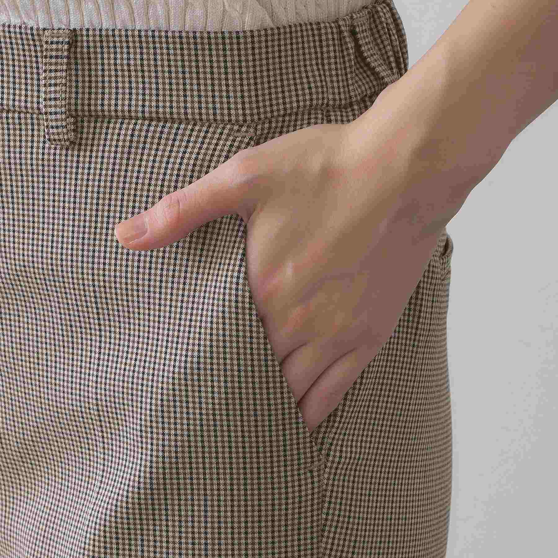 オペーク ドット クリップ OPAQUE.CLIP ハイストレッチイージースティックパンツ/柄アソート【洗濯機洗い可】 (チャコールグレー(214)) チャコールグレー(214)