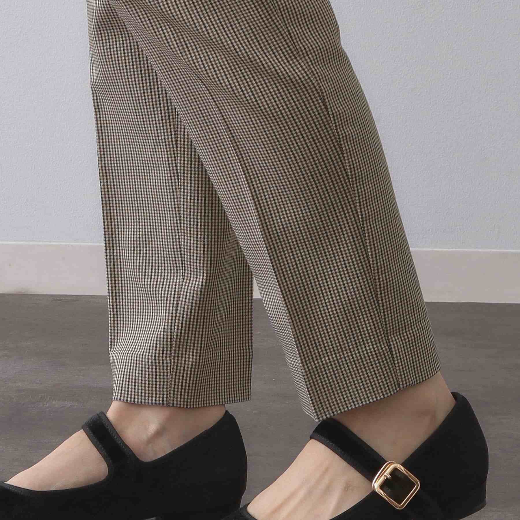 オペーク ドット クリップ OPAQUE.CLIP ハイストレッチイージースティックパンツ/柄アソート【洗濯機洗い可】 (チャコールグレー(214)) チャコールグレー(214)