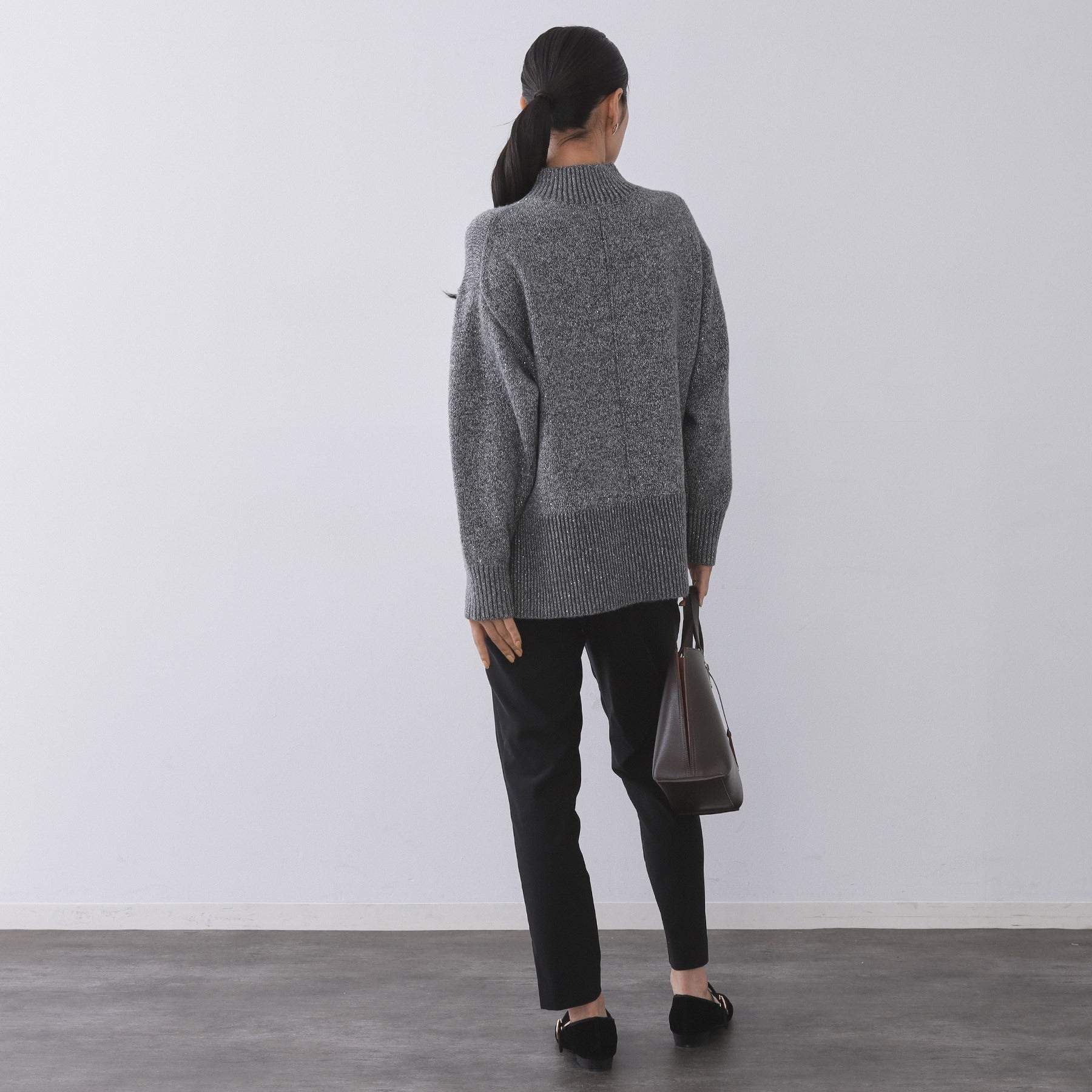 オペーク ドット クリップ OPAQUE.CLIP 裏起毛ハイストレッチ イージーテーパードパンツ【洗濯機洗い可】 (チャコールグレー(013)) チャコールグレー(013)