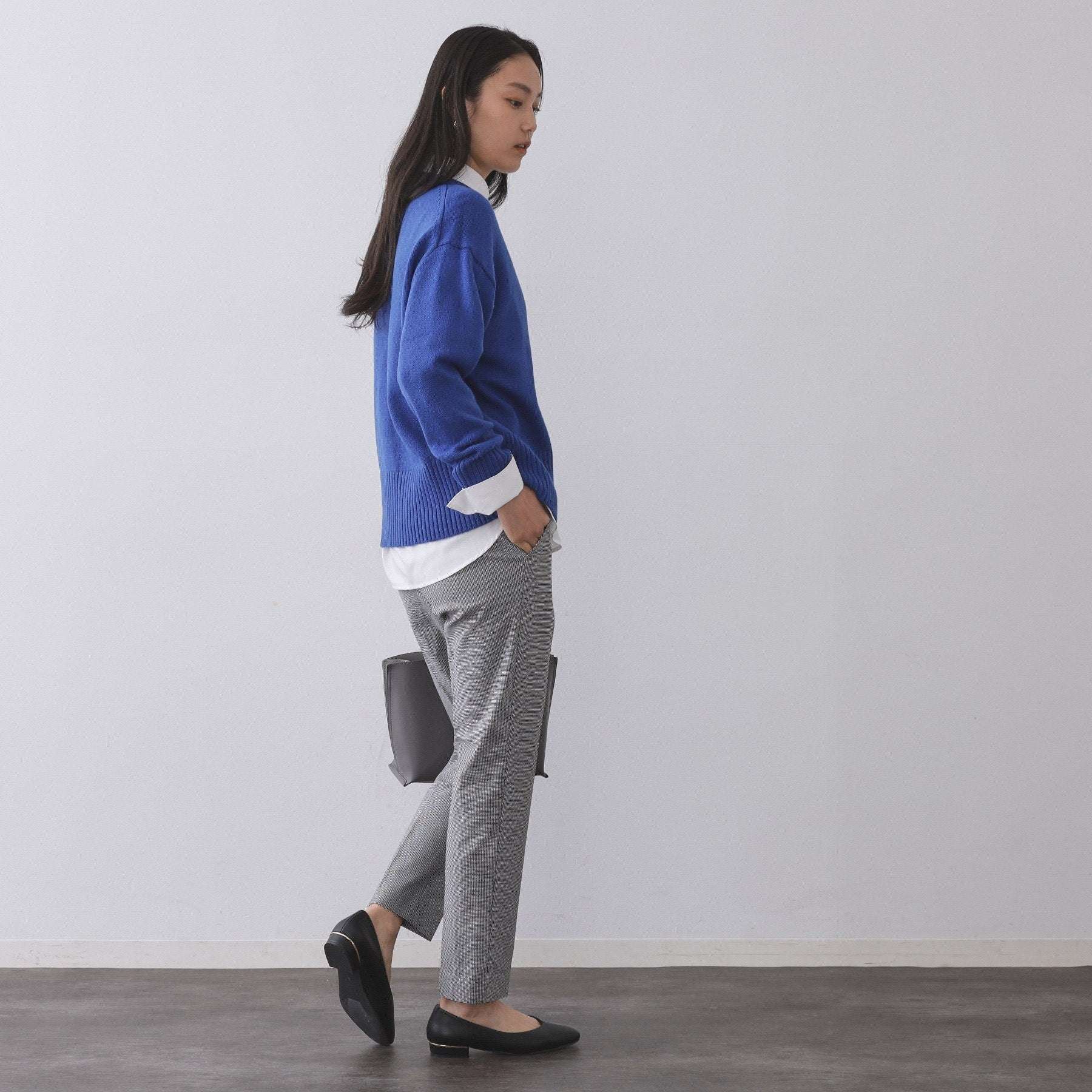 オペーク ドット クリップ OPAQUE.CLIP 裏起毛ハイストレッチ イージーテーパードパンツ【洗濯機洗い可】 (チャコールグレー(013)) チャコールグレー(013)