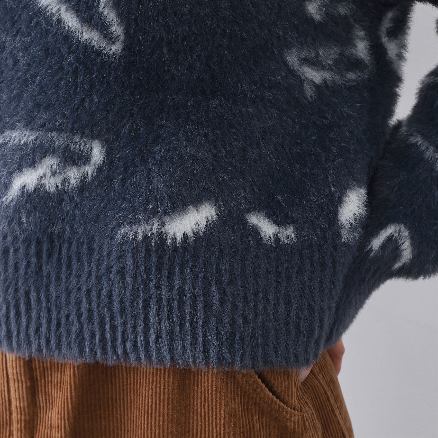 オペーク ドット クリップ OPAQUE.CLIP アート柄シャギーニット【洗濯機洗い可】 (グレー(112)) グレー(112)