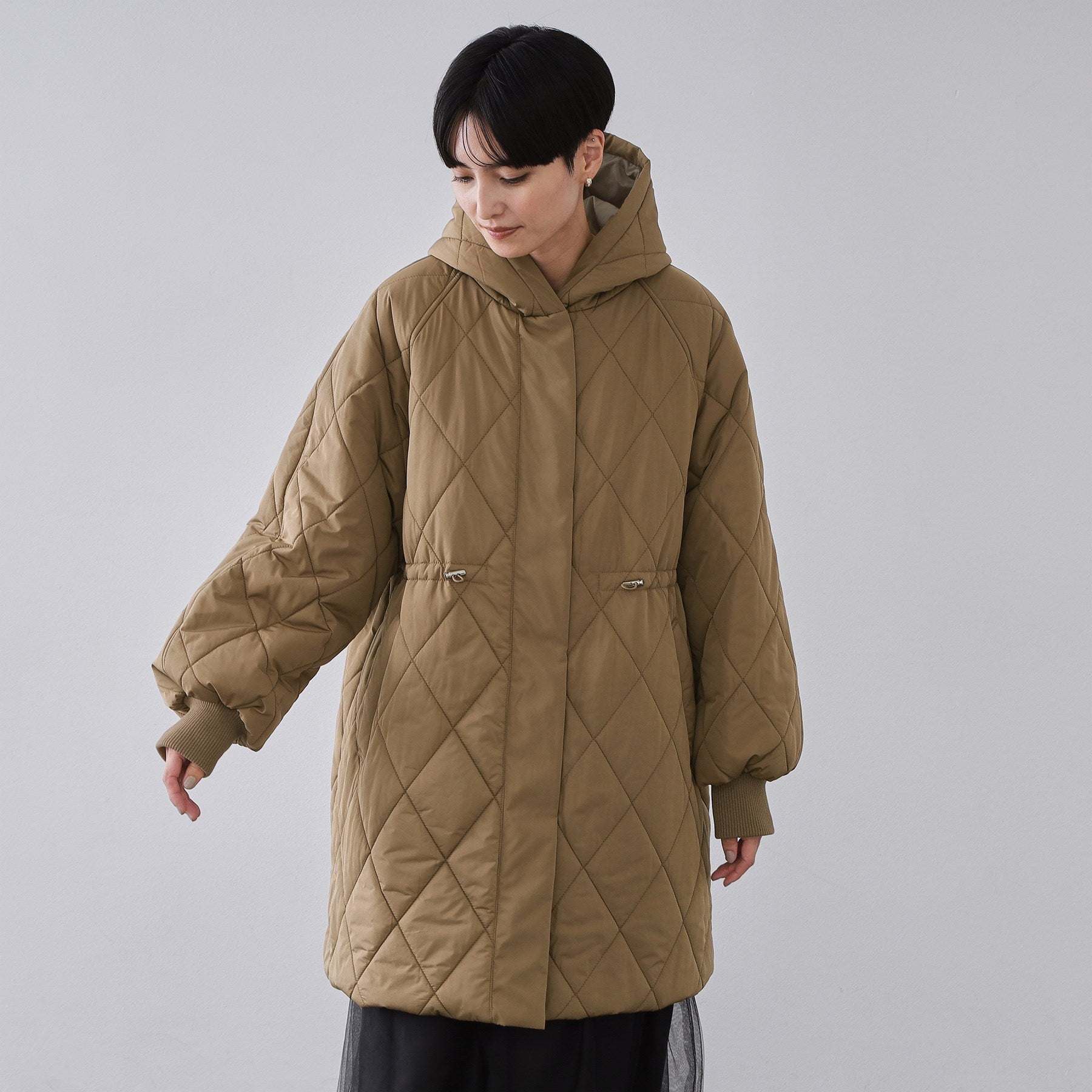 オペーク ドット クリップ OPAQUE.CLIP 撥水キルティングロングコート【洗える】 (ブラック(019)) ブラック(019)