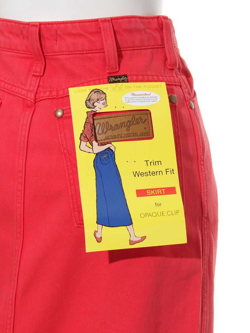 オペーク ドット クリップ OPAQUE.CLIP デニムフレアスカート (レッド) レッド