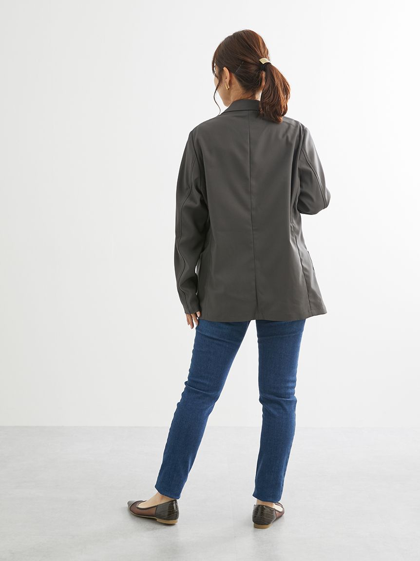 オペーク ドット クリップ OPAQUE.CLIP テーラードジャケット (チャコールグレー) チャコールグレー