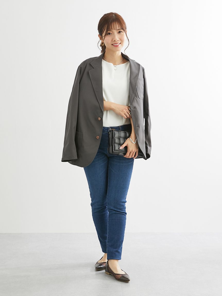 オペーク ドット クリップ OPAQUE.CLIP テーラードジャケット (チャコールグレー) チャコールグレー