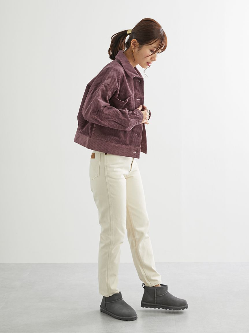 オペーク ドット クリップ OPAQUE.CLIP ハイウエストテーパードデニム (レッド) レッド