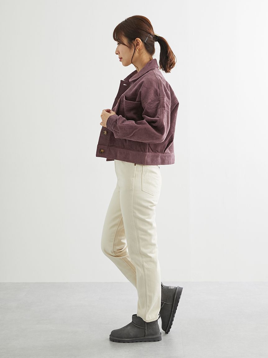 オペーク ドット クリップ OPAQUE.CLIP ハイウエストテーパードデニム (レッド) レッド