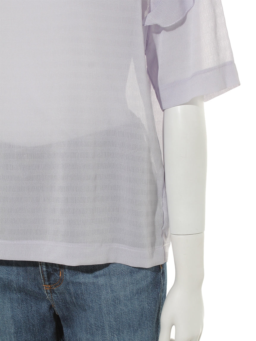 オペーク ドット クリップ OPAQUE.CLIP 【BEAUTE DE OPAQUE】シュワシュワ肩フリルトップス (ブラウン系) ブラウン系