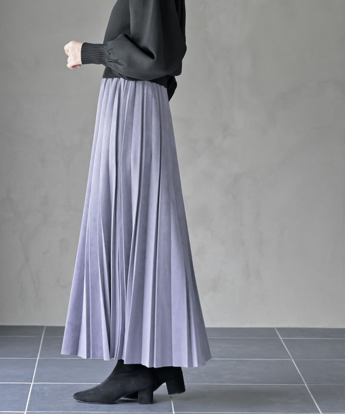 アールピーエス rps ランダムプリーツスウェードスカート (モカ) モカ