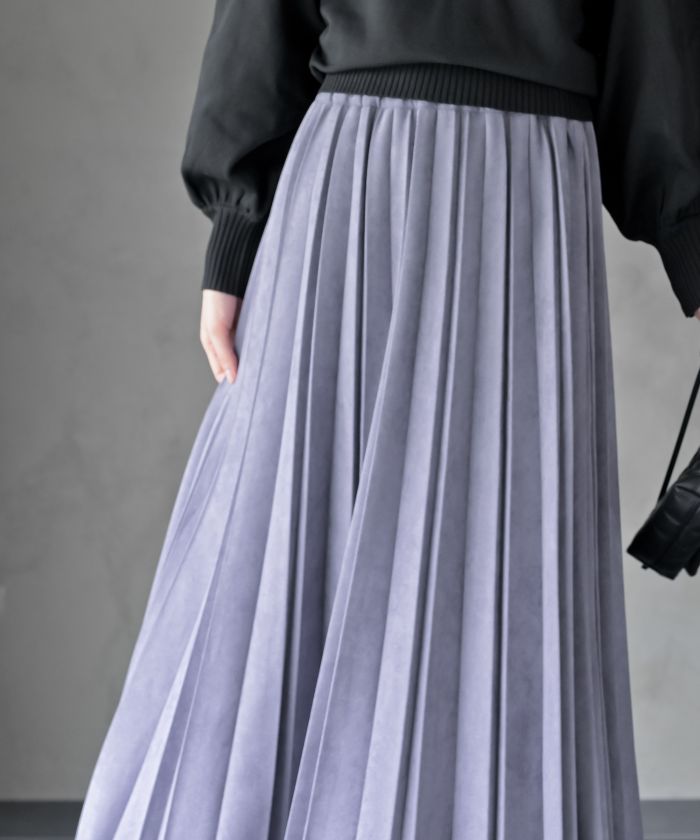 アールピーエス rps ランダムプリーツスウェードスカート (モカ) モカ