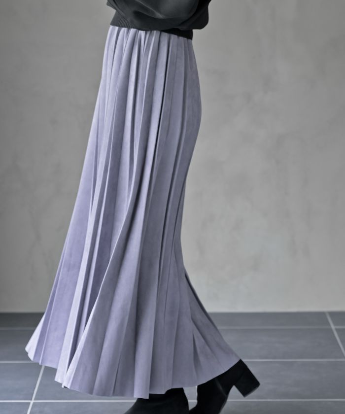 アールピーエス rps ランダムプリーツスウェードスカート (モカ) モカ