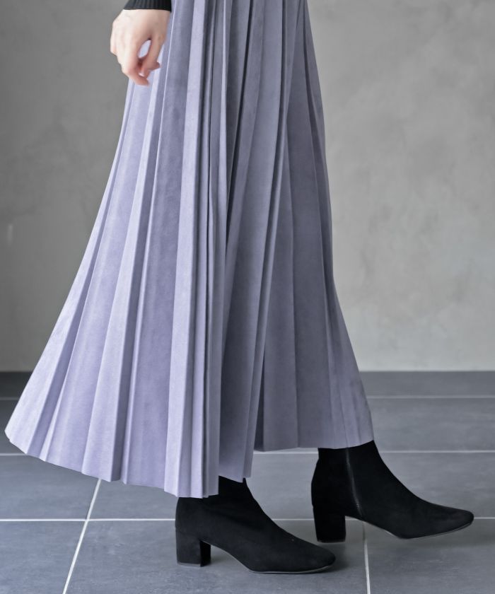 アールピーエス rps ランダムプリーツスウェードスカート (モカ) モカ