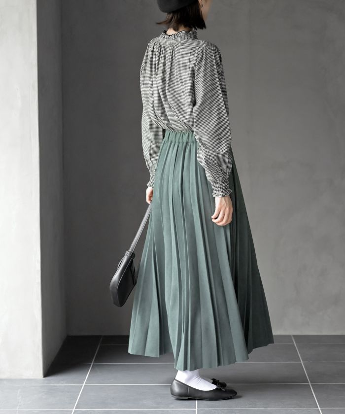 アールピーエス rps ランダムプリーツスウェードスカート (モカ) モカ