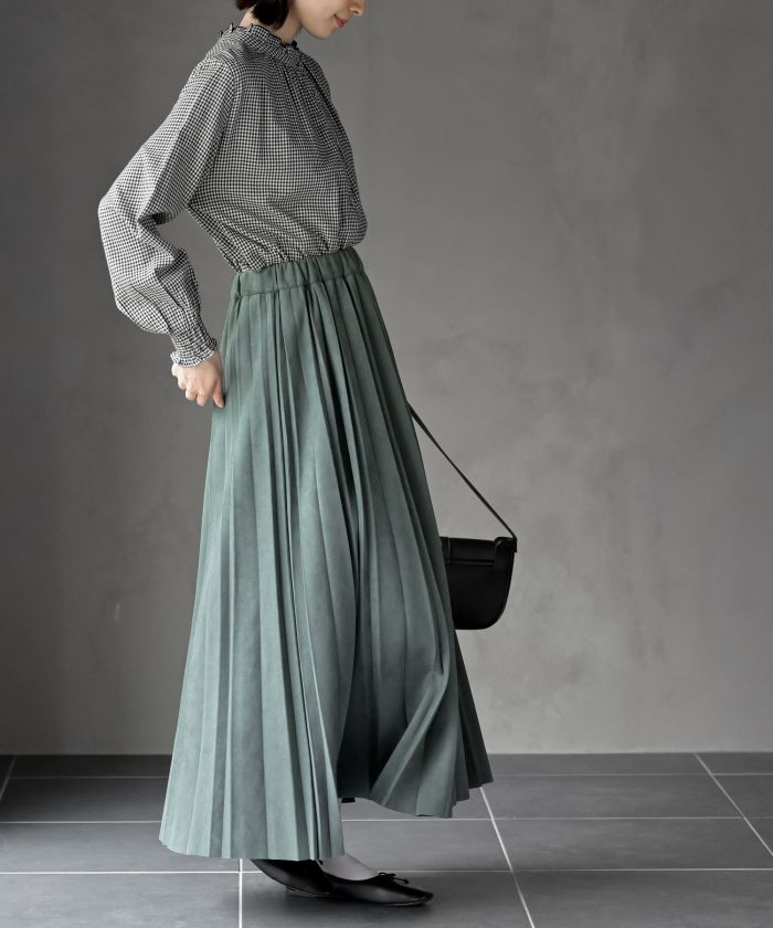 アールピーエス rps ランダムプリーツスウェードスカート (モカ) モカ