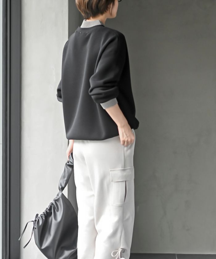 アールピーエス rps 裏起毛リブ使いドロストプルオーバー