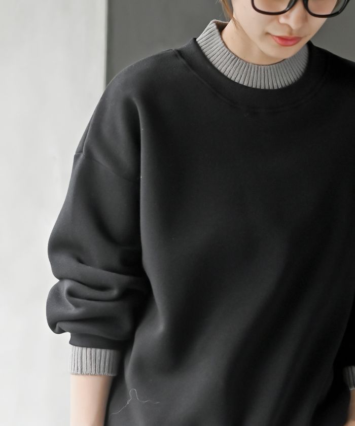 アールピーエス rps 裏起毛リブ使いドロストプルオーバー