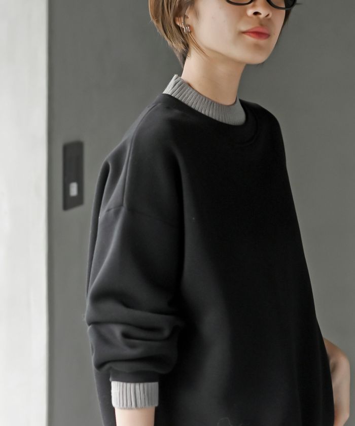 アールピーエス rps 裏起毛リブ使いドロストプルオーバー