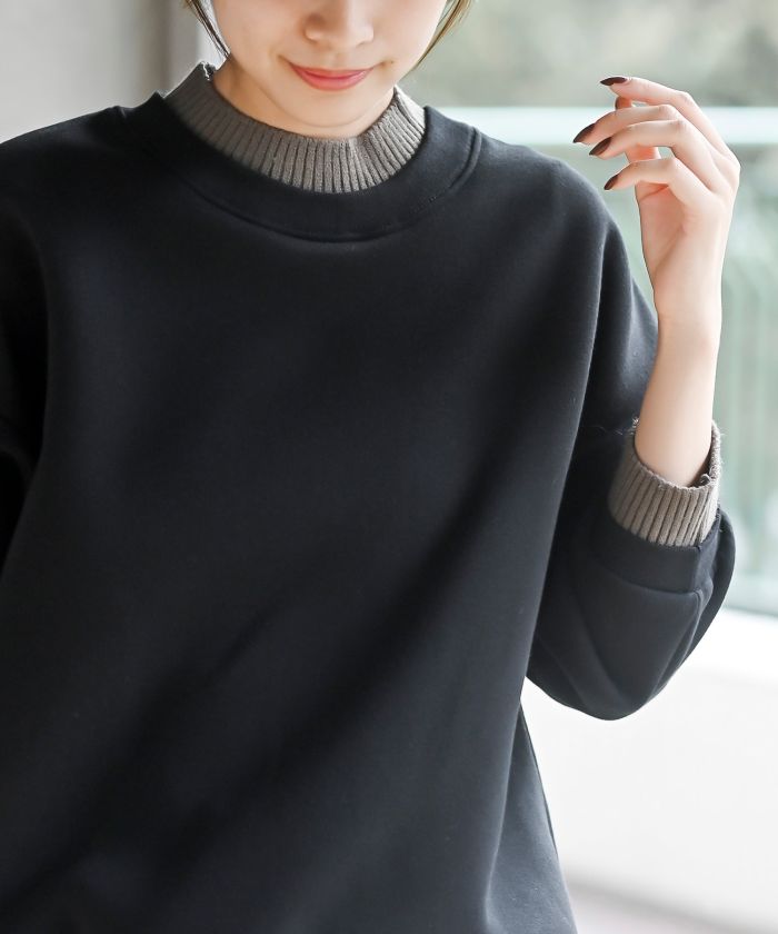 アールピーエス rps 裏起毛リブ使いドロストプルオーバー