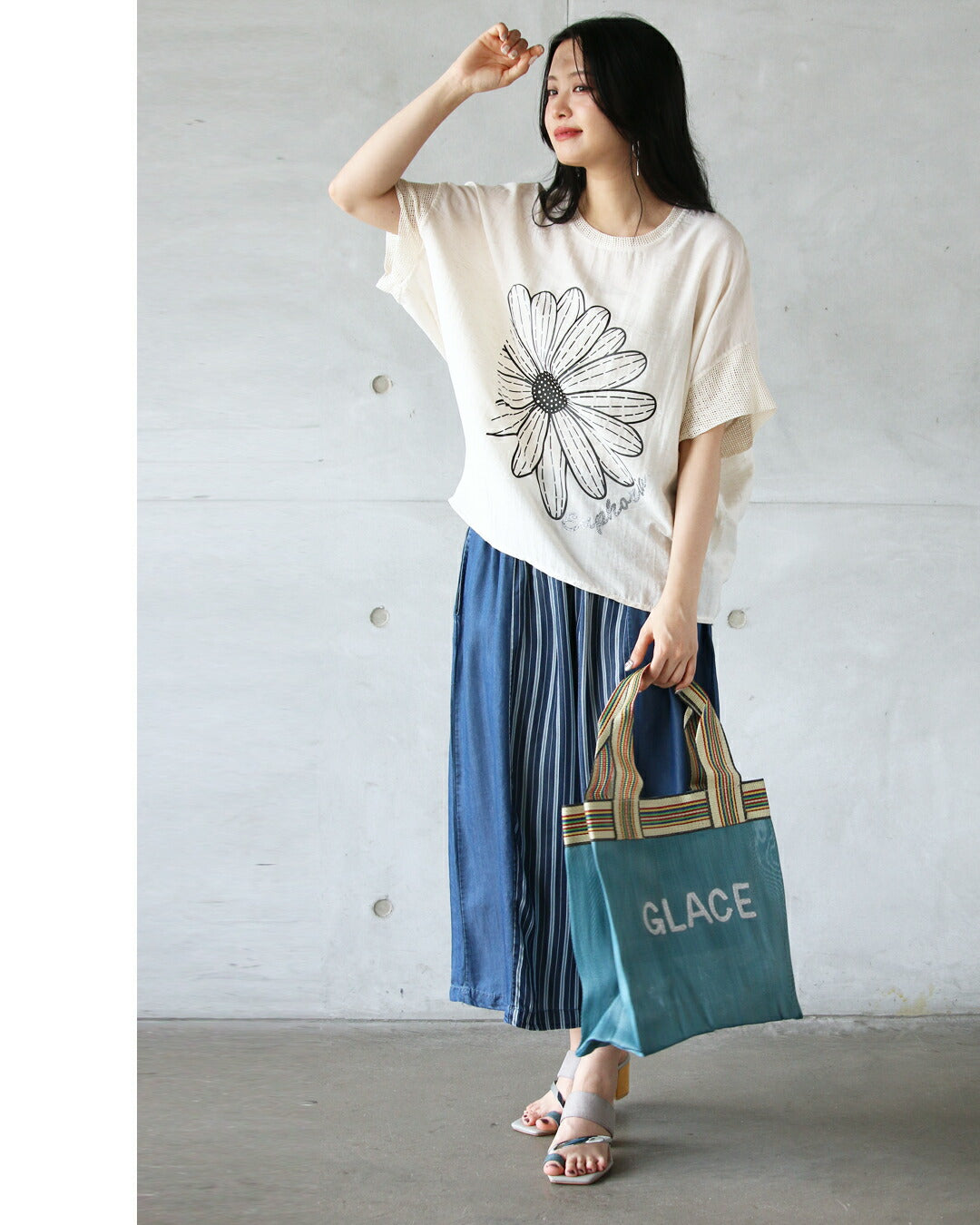 オトナ OTONA 刺繍ロゴで高見えビニールトートバッグ (ブラックチェック) ブラックチェック