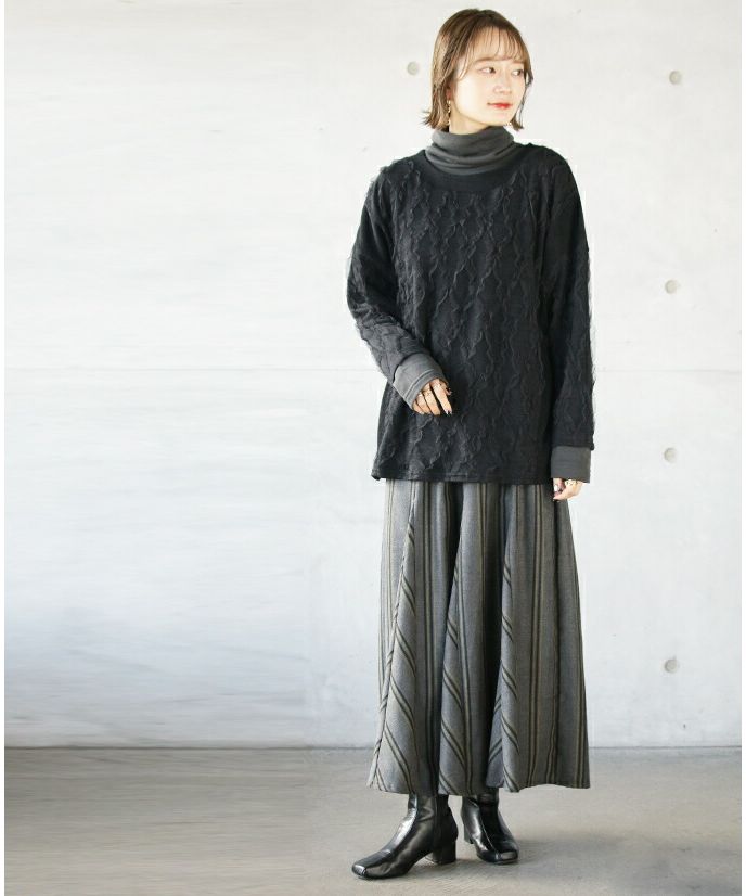 オトナ OTONA ひらひら チュールフリル いつものニットはもっと素敵になる ニットトップス