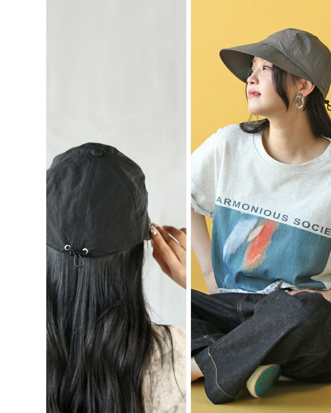 オトナ OTONA かぶるだけでー14℃!?ワイドバイザーUVキャップ (チャコールグレー) チャコールグレー