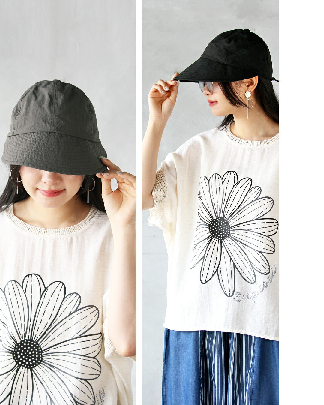 オトナ OTONA かぶるだけでー14℃!?ワイドバイザーUVキャップ (チャコールグレー) チャコールグレー