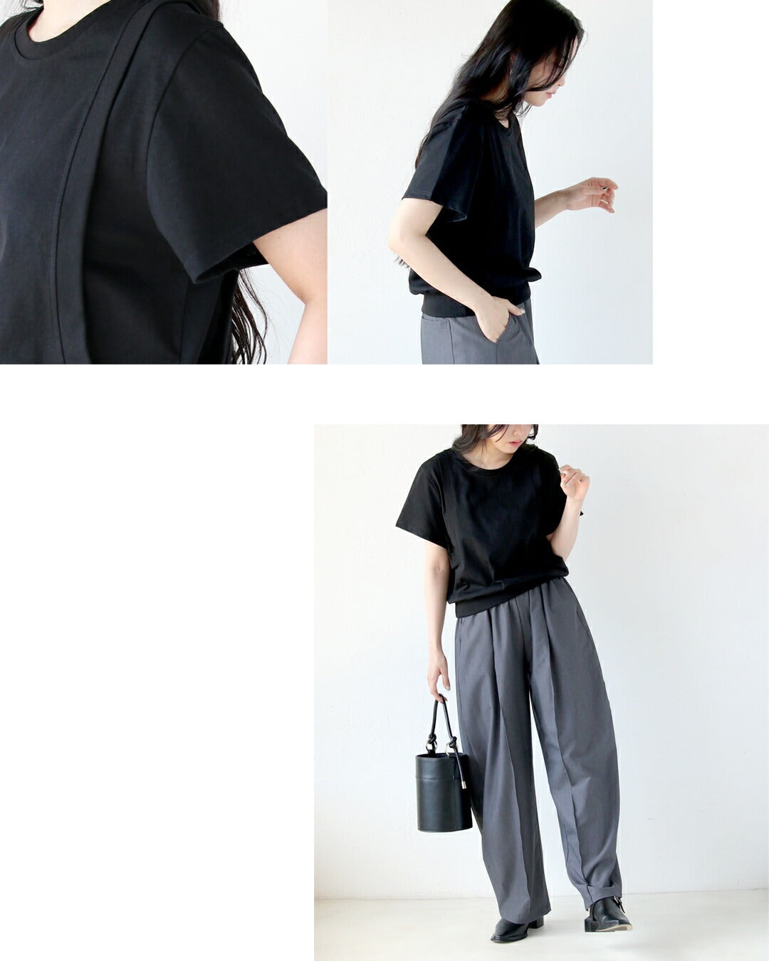 オトナ OTONA デイリーに映えるひとクセデザインTシャツ (ブラック) ブラック