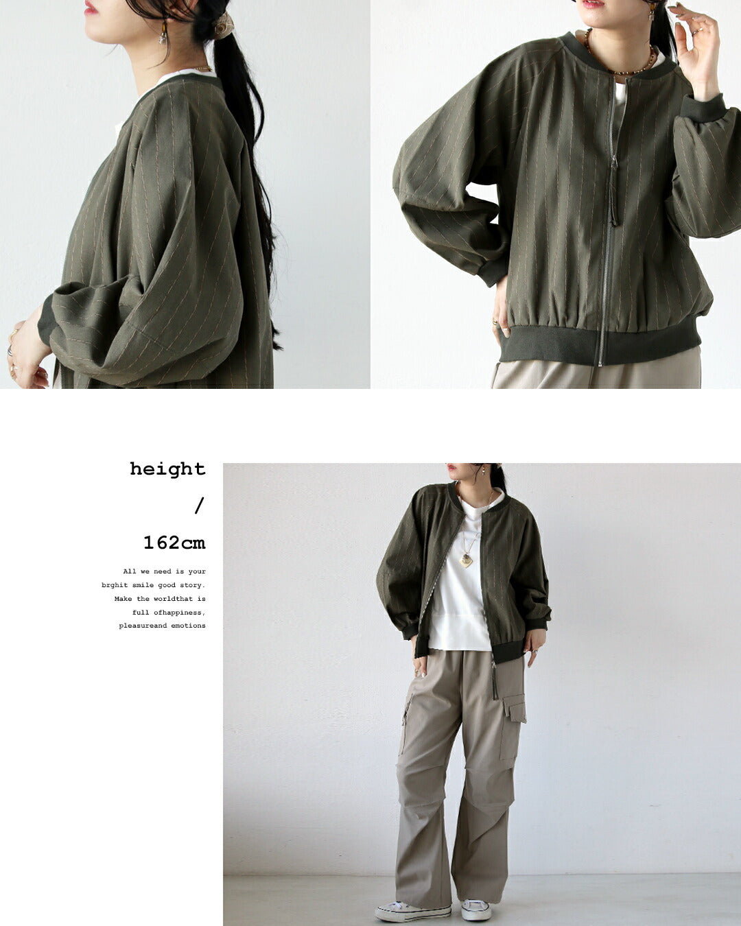 オトナ OTONA 軽やかリネンでこなれる“ちょっと羽織りたい”ときのちょい足し万能ブルゾン (カーキ) カーキ