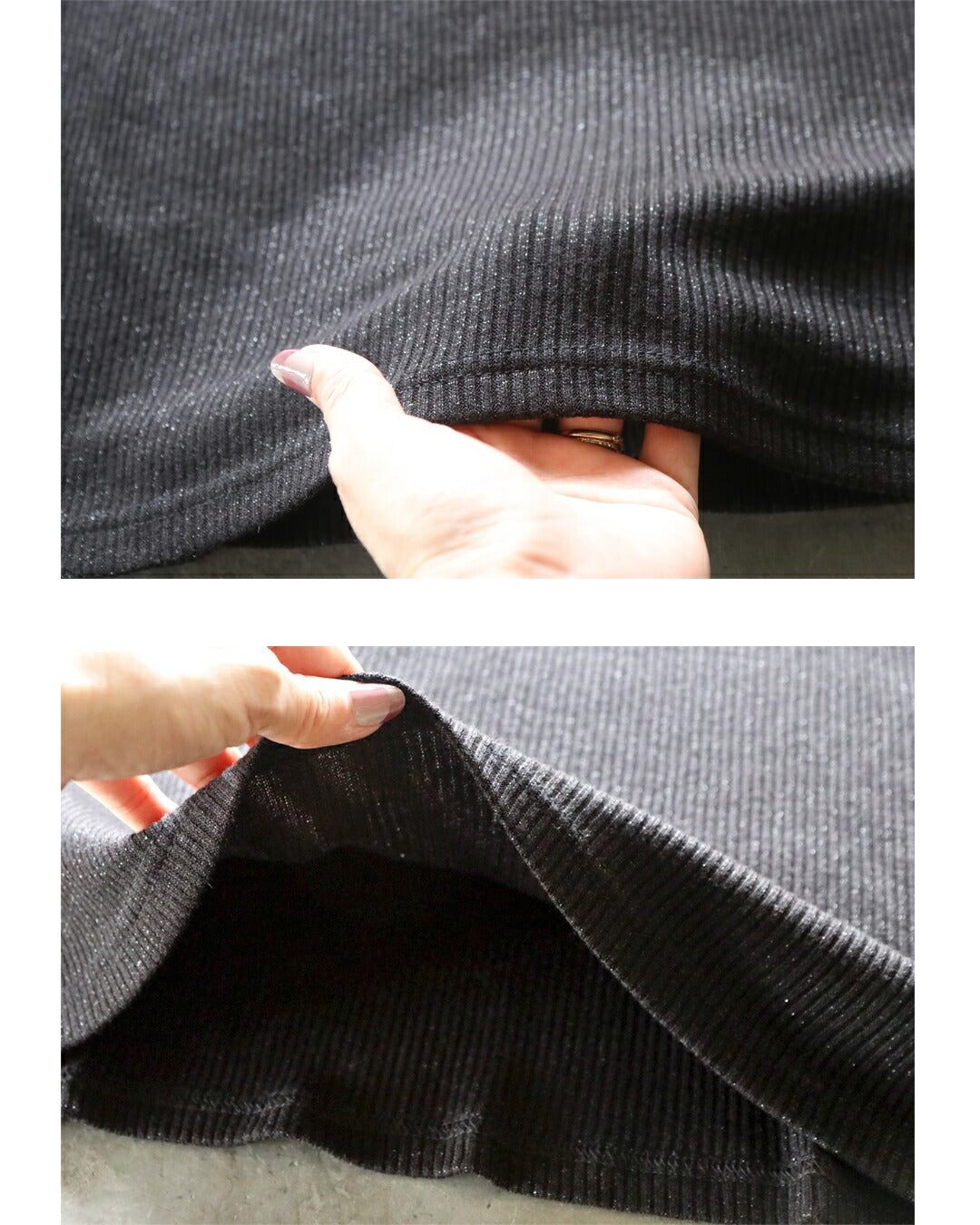 オトナ OTONA 品よく煌めくメロウハイネックのラメトップス (ブルー) ブルー