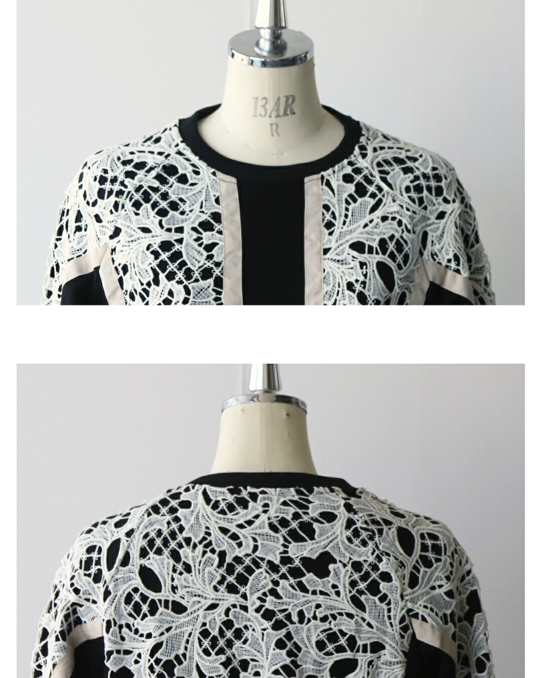 オトナ OTONA シックで大人可愛いレースデザイントップス (ブラック) ブラック