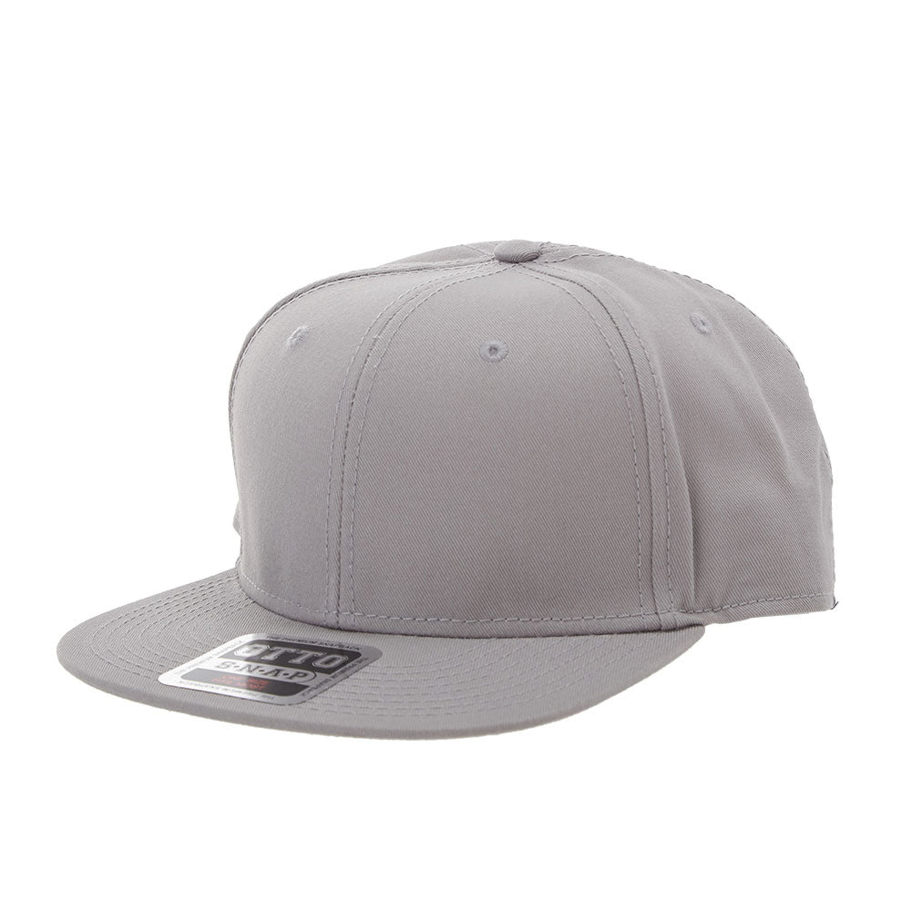 オット キャップ OTTO CAP #125-1038 Cotton Twill Round Flat Visor (5.グレー) 5.グレー