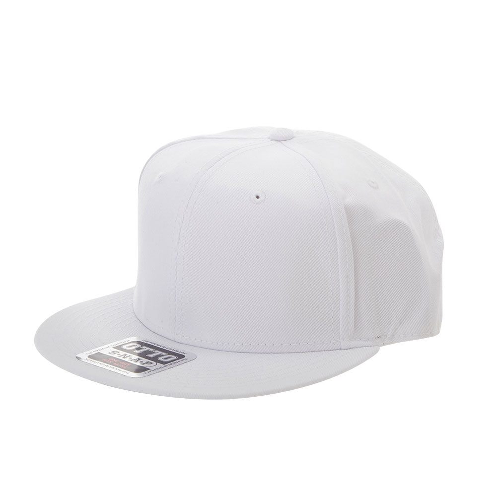オット キャップ OTTO CAP #125-1038 Cotton Twill Round Flat Visor (6.ホワイト) 6.ホワイト