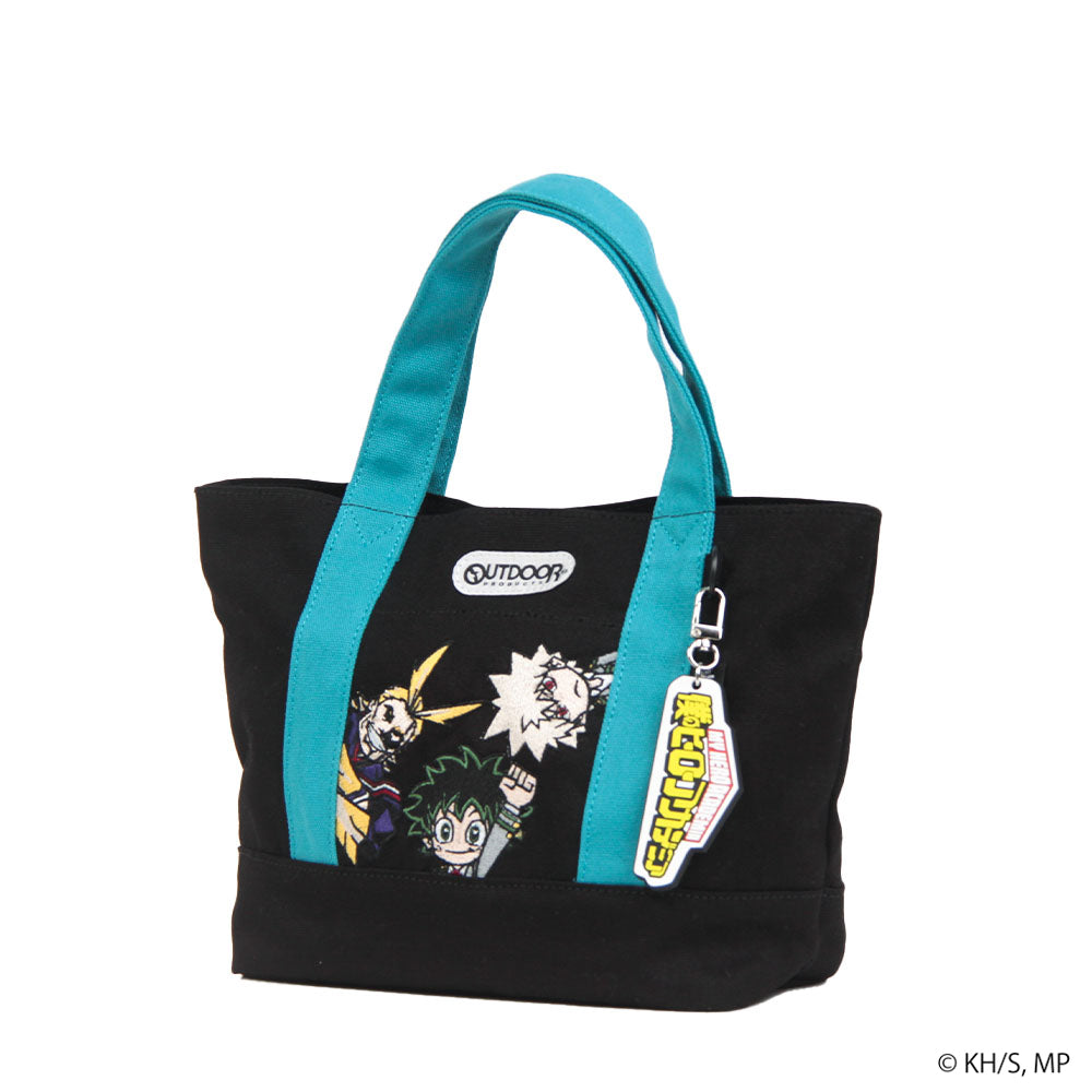 アウトドアプロダクツ OUTDOOR PRODUCTS 【僕のヒーローアカデミア×OUTDOOR PRODUCTS】キーホルダー付きミニキャラトート 緑谷出久×爆豪勝己×オールマイト (ターコイズ(緑谷出久×爆豪勝己×オールマイト)) ターコイズ(緑谷出久×爆豪勝己×オールマイト)