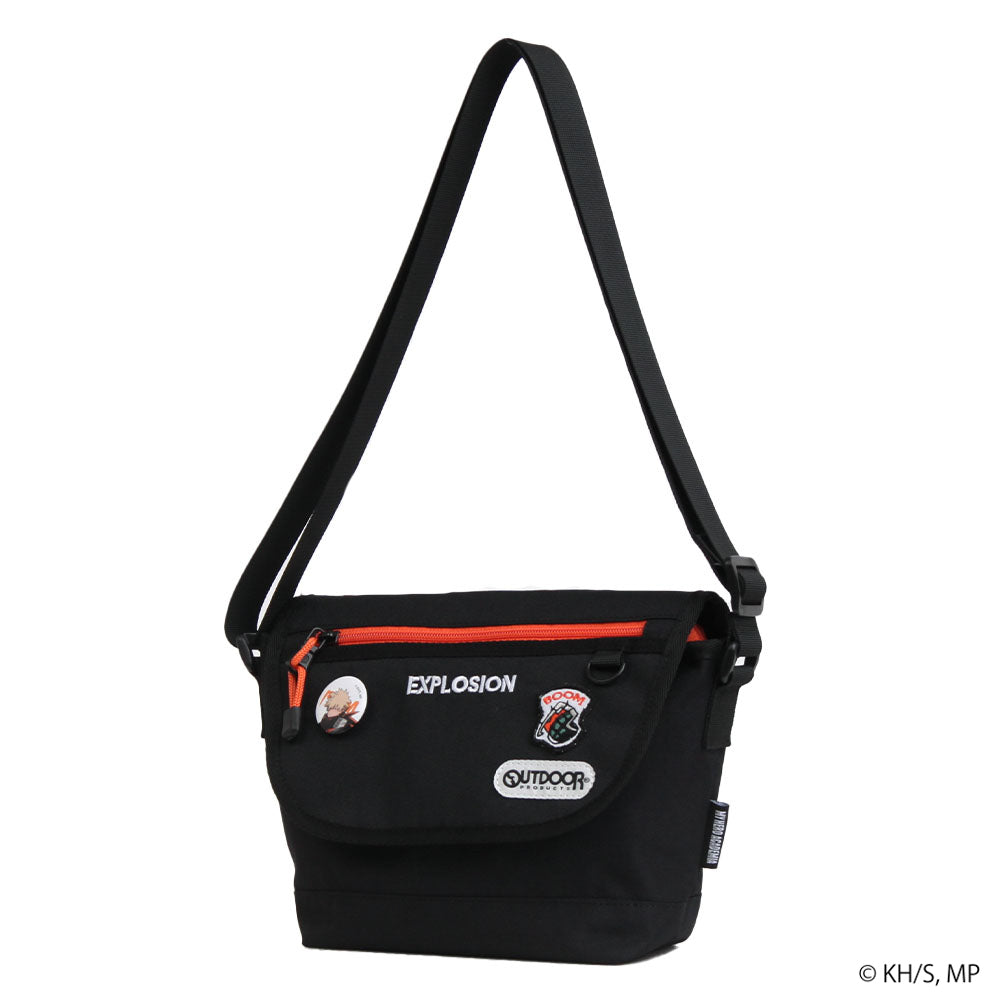 アウトドアプロダクツ OUTDOOR PRODUCTS 【僕のヒーローアカデミア×OUTDOOR PRODUCTS】缶バッチ付きフラップショルダー (グレー(死柄木弔)) グレー(死柄木弔)