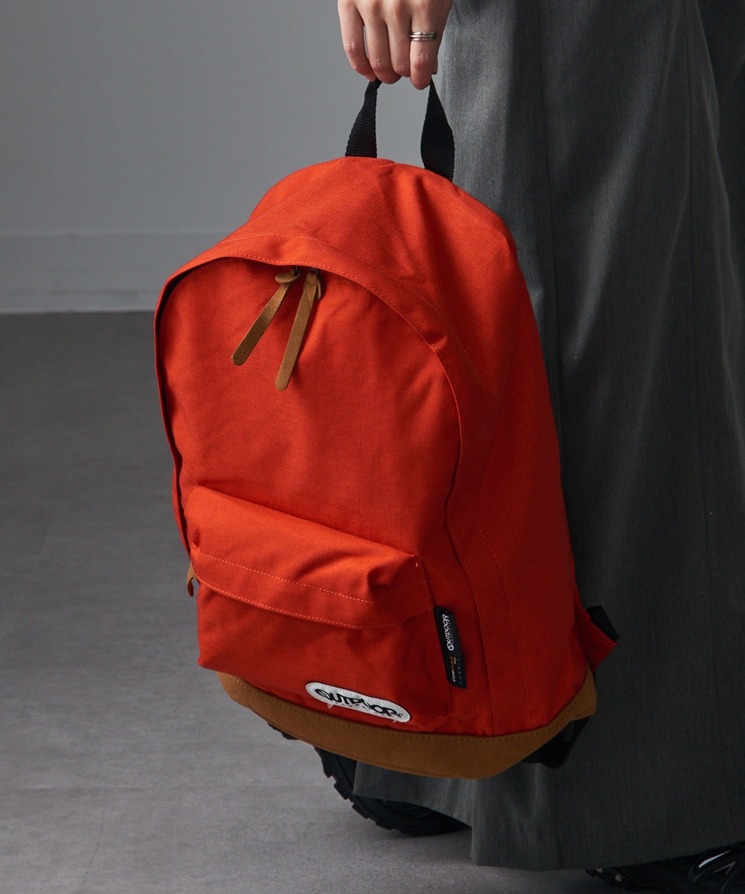 アウトドアプロダクツ OUTDOOR PRODUCTS 【OUTDOOR PRODUCTS】アウトドアプロダクツ 4052EXPT ボトムレザー デイパック リュックサック (オレンジ) オレンジ