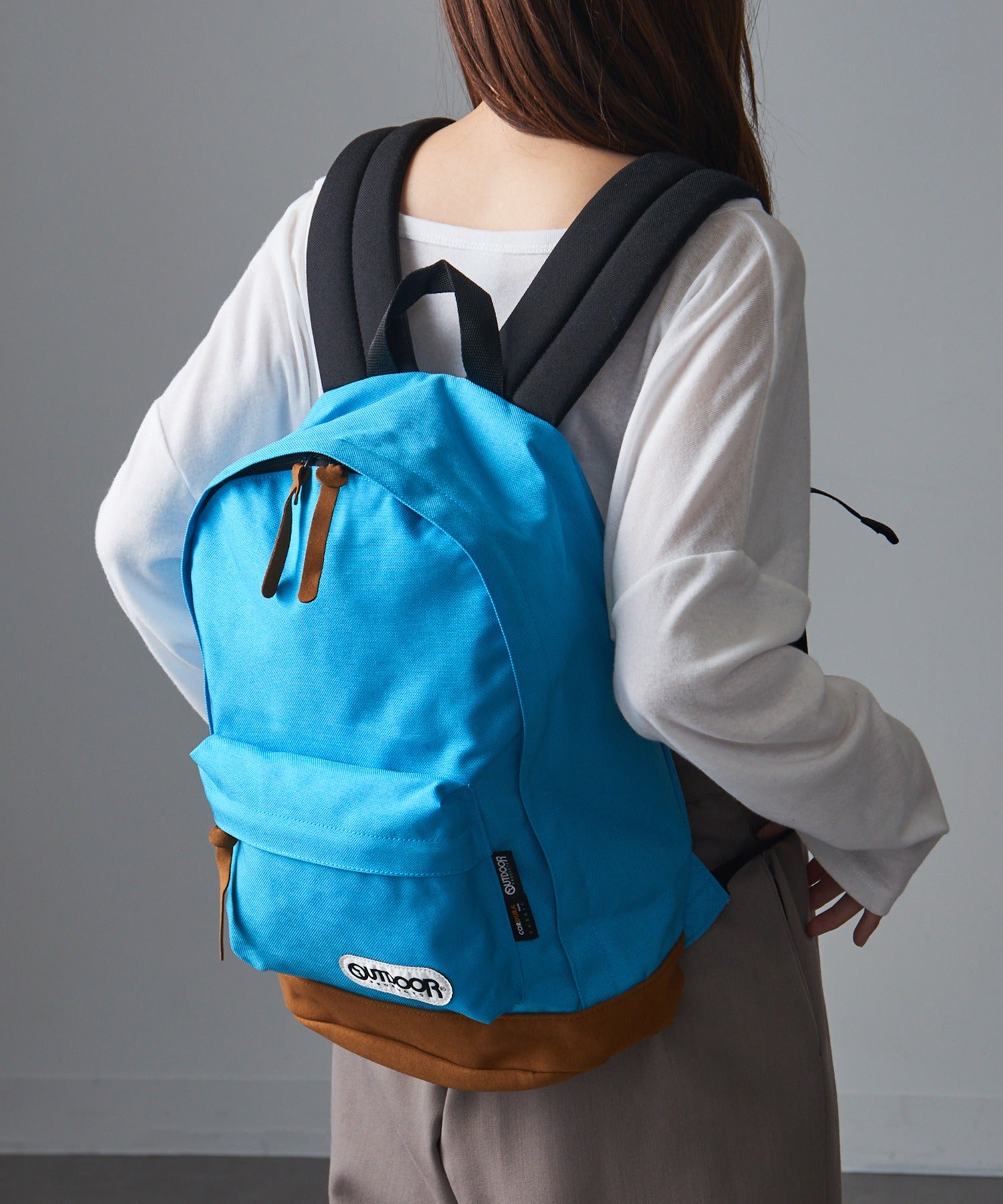 アウトドアプロダクツ OUTDOOR PRODUCTS 【OUTDOOR PRODUCTS】アウトドアプロダクツ 4052EXPT ボトムレザー デイパック リュックサック (スカイブルー) スカイブルー