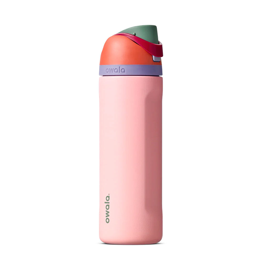 オワラ owala 日本正規品 水筒 直飲み ストロー ボトル かわいい 軽量 おしゃれ ドリンクボトル 保冷 大容量 710ml ステンレス ストラップ ステンレスボトル 真空 ストロー付き FreeSip 24oz 【返品不可商品】 (SugarHigh) SugarHigh