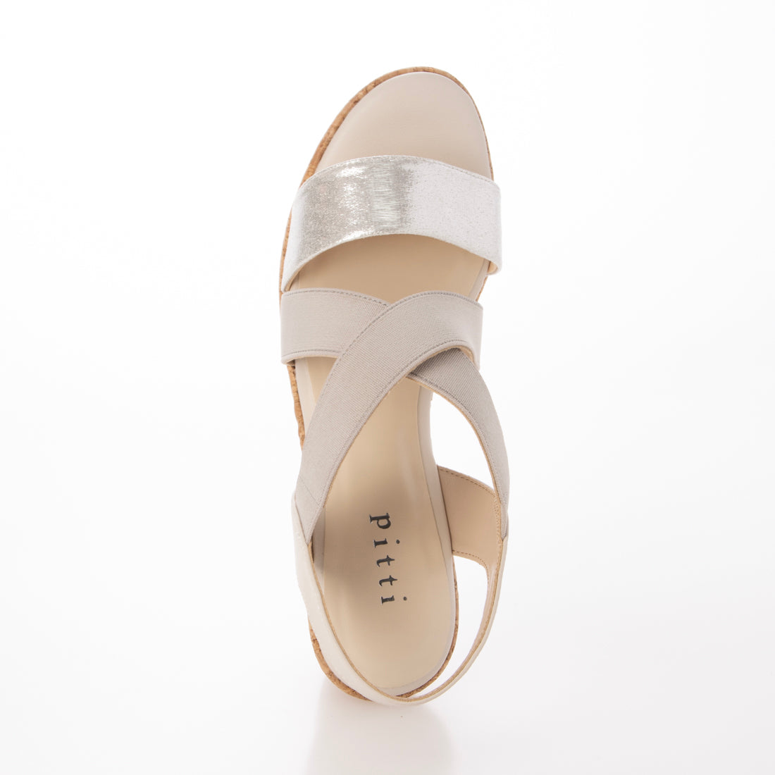 ピッティ Pitti 【WEB限定】コルクウエッジサンダル (シルバー) シルバー